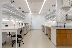 Photo of a University of North Texas lab. Featured in Kewaunee Scientific Corporation's Amazing Spaces competition.