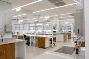 Photo of a University of North Texas lab. Featured in Kewaunee Scientific Corporation's Amazing Spaces competition.