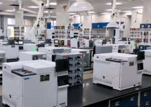 Photo of a Dangote Oil Refinery lab. Featured in Kewaunee Scientific Corporation's Amazing Spaces competition.