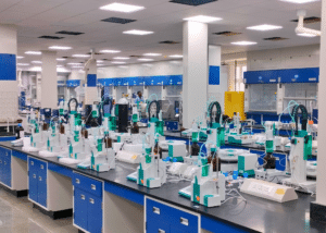 Photo of a Dangote Oil Refinery lab. Featured in Kewaunee Scientific Corporation's Amazing Spaces competition.