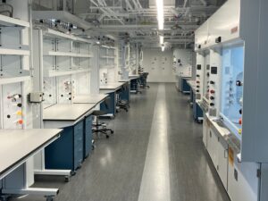 Photo of an NYU lab. Featured in Kewaunee Scientific Corporation's Amazing Spaces competition.
