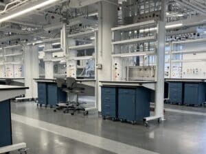 Photo of an NYU lab. Featured in Kewaunee Scientific Corporation's Amazing Spaces competition.