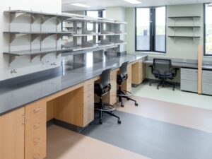 Photo of a UConn lab. Featured in Kewaunee Scientific Corporation's Amazing Spaces competition.